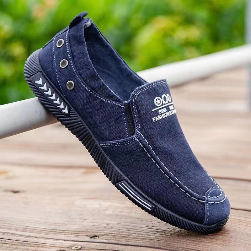 Sneaker Career - Luksusowe męskie płócienne buty wsuwane, codzienne